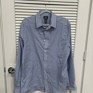 H&M Blue Casual Button Down Shirt for Everyday Wear